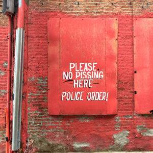 No Pissing Here
