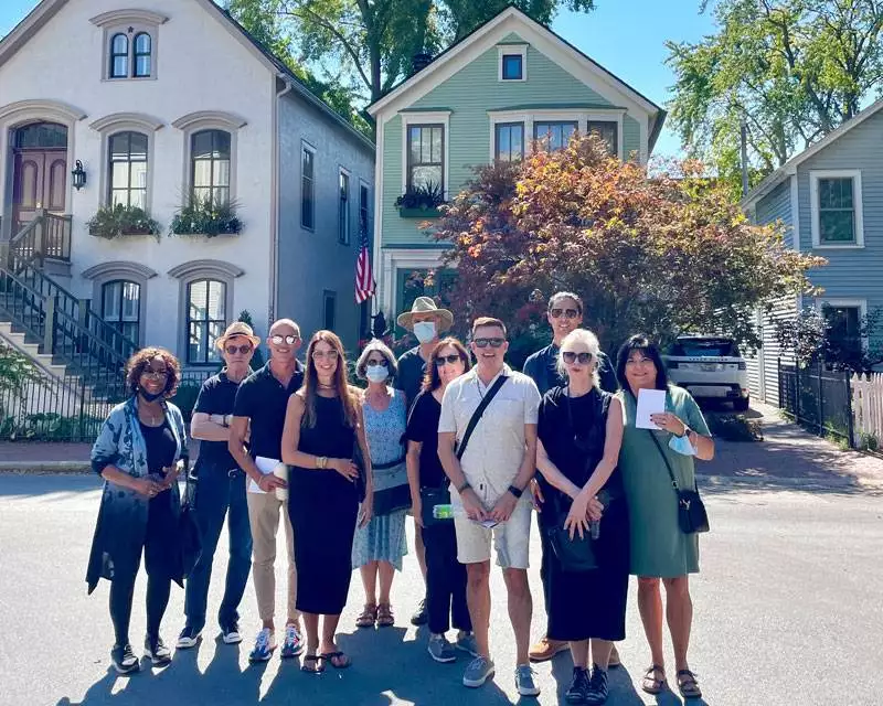 A very happy group of 10 tourists at the completion of another great walking tour!