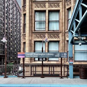 Brown Line Harold Washington Library Stop